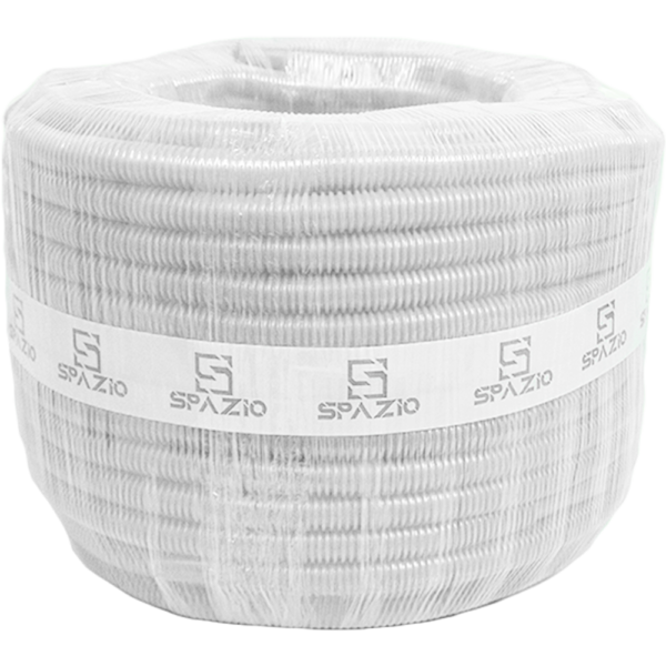 Mangueira de Dreno Corrugada com Conector Liso 1/2 – Branca (COD: MDAC50LUB)