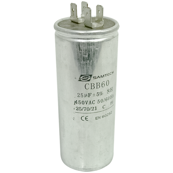 Capacitor de Partida CBB60 – 25UF ±5% 450V 50/60HZ (COD: 12009)